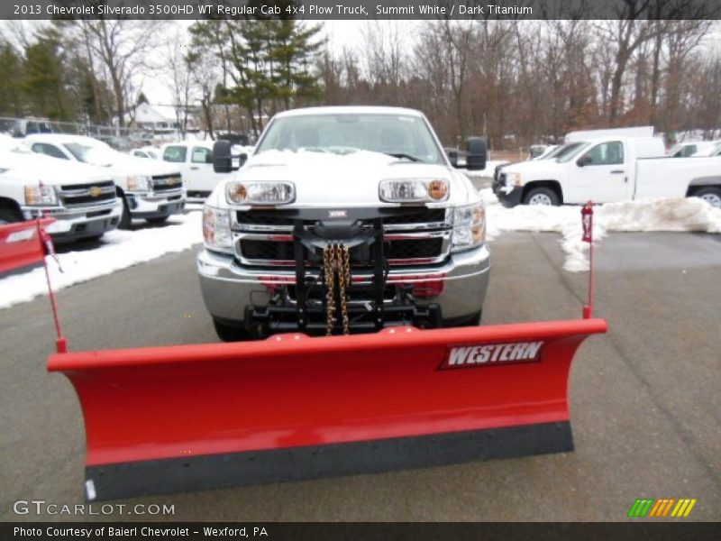 Summit White / Dark Titanium 2013 Chevrolet Silverado 3500HD WT Regular Cab 4x4 Plow Truck