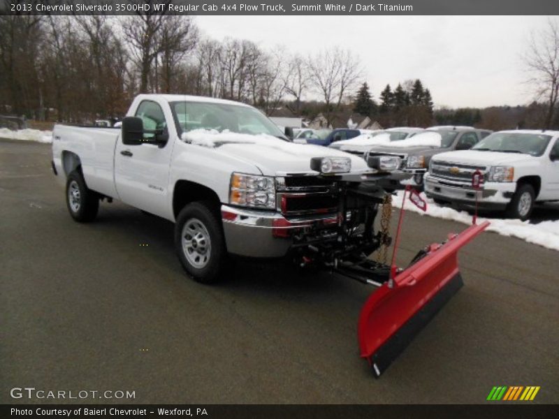 Summit White / Dark Titanium 2013 Chevrolet Silverado 3500HD WT Regular Cab 4x4 Plow Truck