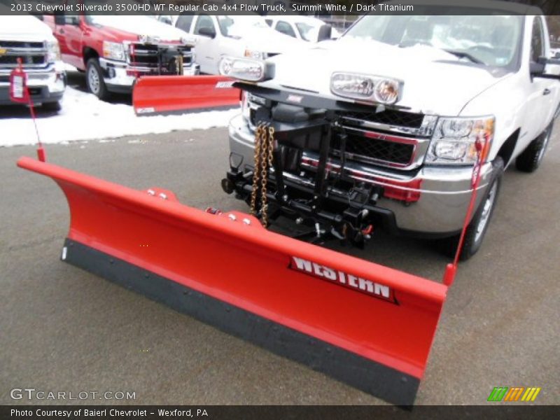Summit White / Dark Titanium 2013 Chevrolet Silverado 3500HD WT Regular Cab 4x4 Plow Truck