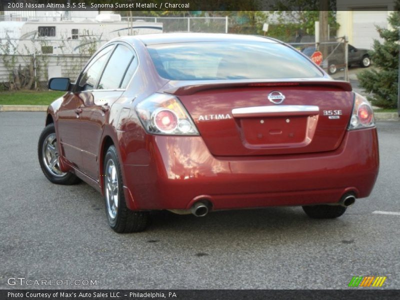 Sonoma Sunset Metallic / Charcoal 2008 Nissan Altima 3.5 SE