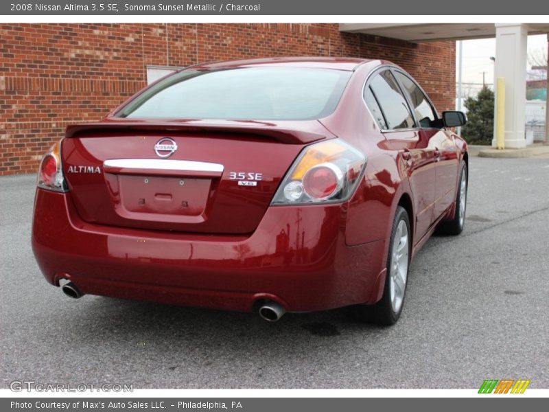 Sonoma Sunset Metallic / Charcoal 2008 Nissan Altima 3.5 SE