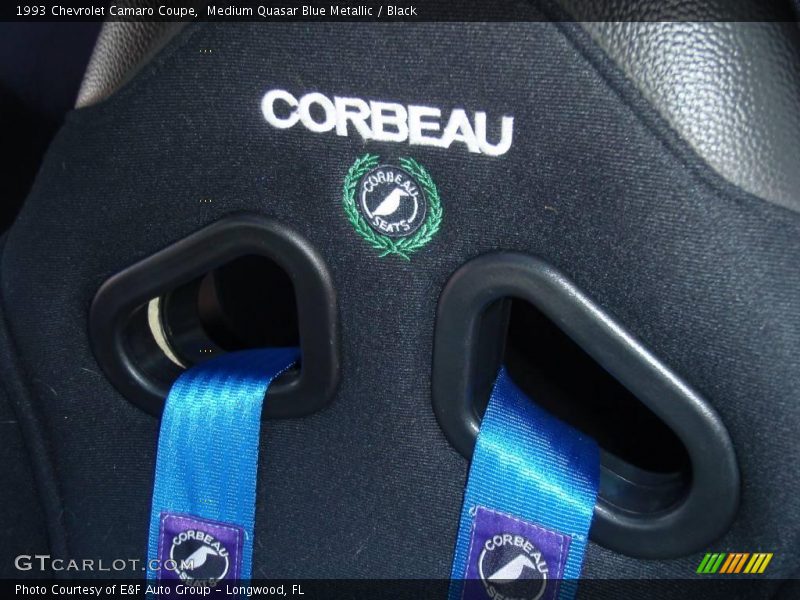 Medium Quasar Blue Metallic / Black 1993 Chevrolet Camaro Coupe