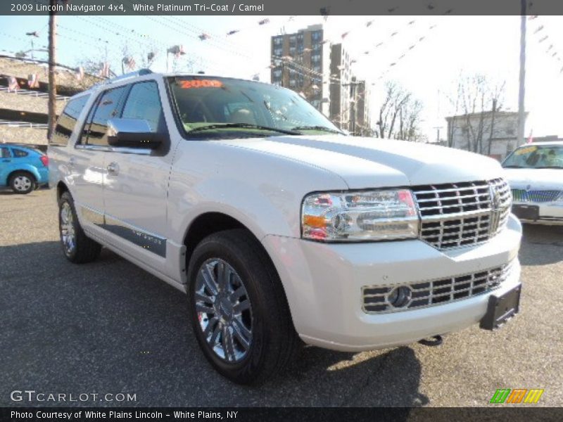 White Platinum Tri-Coat / Camel 2009 Lincoln Navigator 4x4