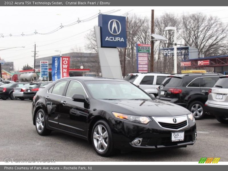 Crystal Black Pearl / Ebony 2012 Acura TSX Technology Sedan