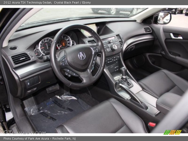 Crystal Black Pearl / Ebony 2012 Acura TSX Technology Sedan