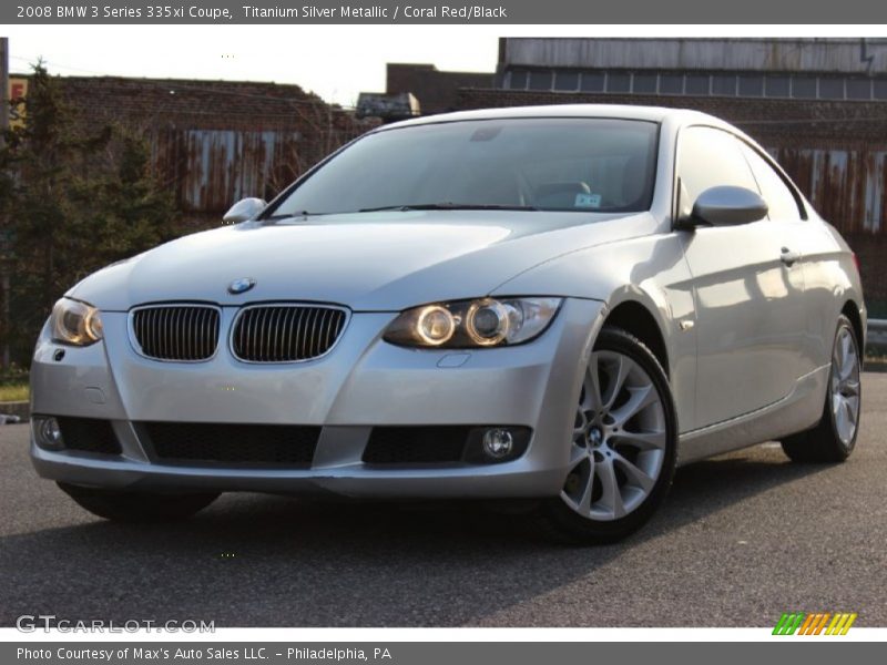Titanium Silver Metallic / Coral Red/Black 2008 BMW 3 Series 335xi Coupe