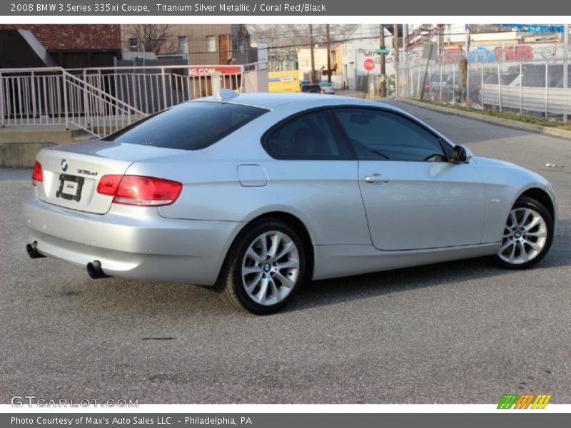 Titanium Silver Metallic / Coral Red/Black 2008 BMW 3 Series 335xi Coupe
