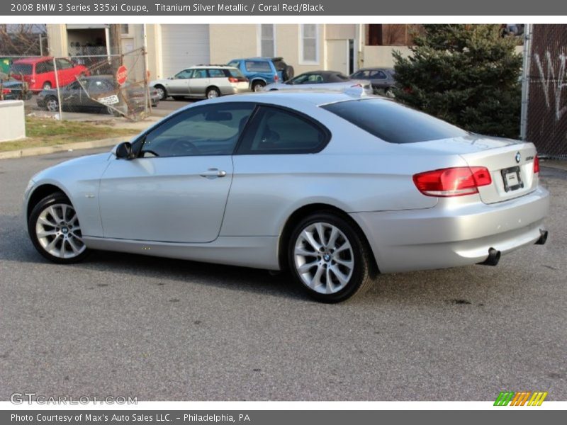 Titanium Silver Metallic / Coral Red/Black 2008 BMW 3 Series 335xi Coupe