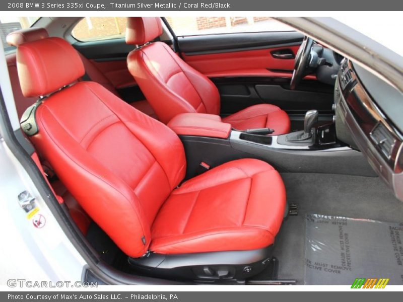 Titanium Silver Metallic / Coral Red/Black 2008 BMW 3 Series 335xi Coupe