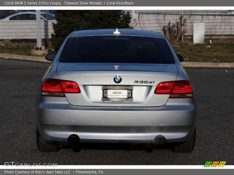 Titanium Silver Metallic / Coral Red/Black 2008 BMW 3 Series 335xi Coupe