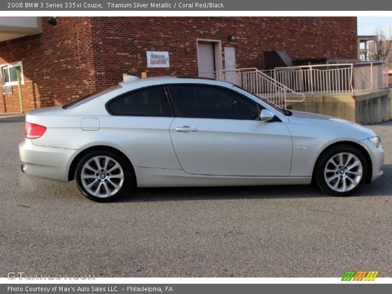 Titanium Silver Metallic / Coral Red/Black 2008 BMW 3 Series 335xi Coupe