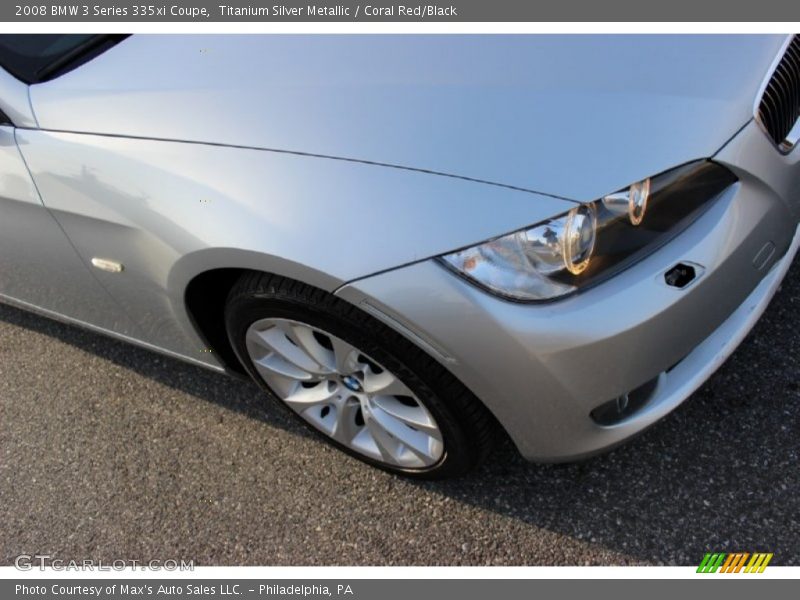 Titanium Silver Metallic / Coral Red/Black 2008 BMW 3 Series 335xi Coupe