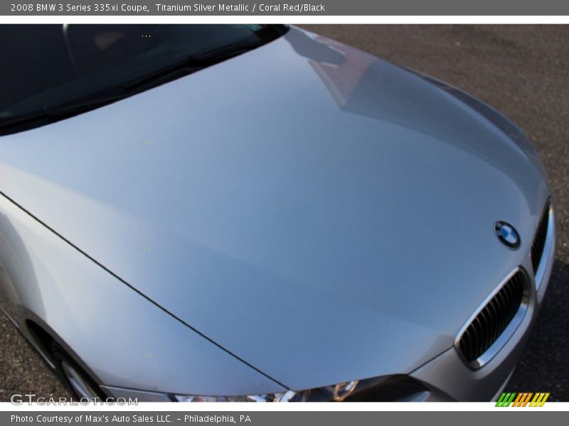 Titanium Silver Metallic / Coral Red/Black 2008 BMW 3 Series 335xi Coupe