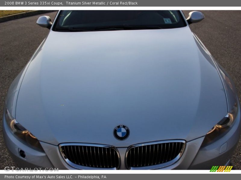 Titanium Silver Metallic / Coral Red/Black 2008 BMW 3 Series 335xi Coupe