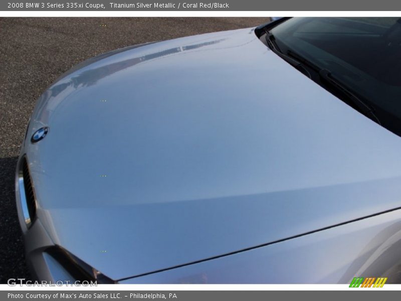 Titanium Silver Metallic / Coral Red/Black 2008 BMW 3 Series 335xi Coupe