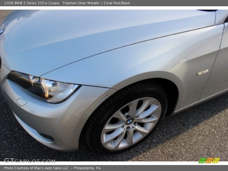 Titanium Silver Metallic / Coral Red/Black 2008 BMW 3 Series 335xi Coupe