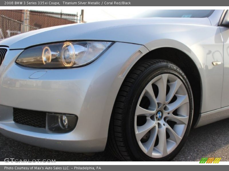 Titanium Silver Metallic / Coral Red/Black 2008 BMW 3 Series 335xi Coupe