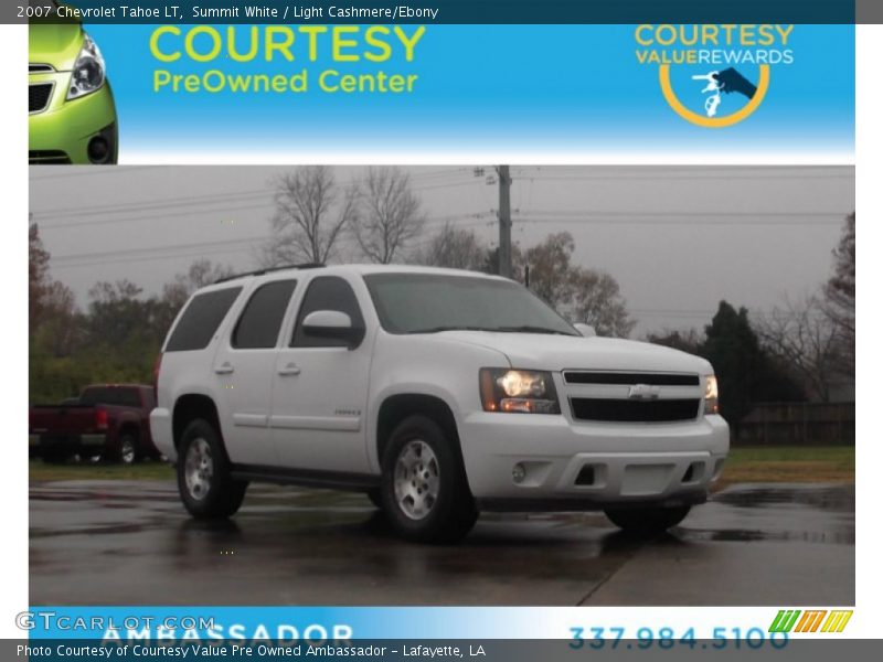 Summit White / Light Cashmere/Ebony 2007 Chevrolet Tahoe LT