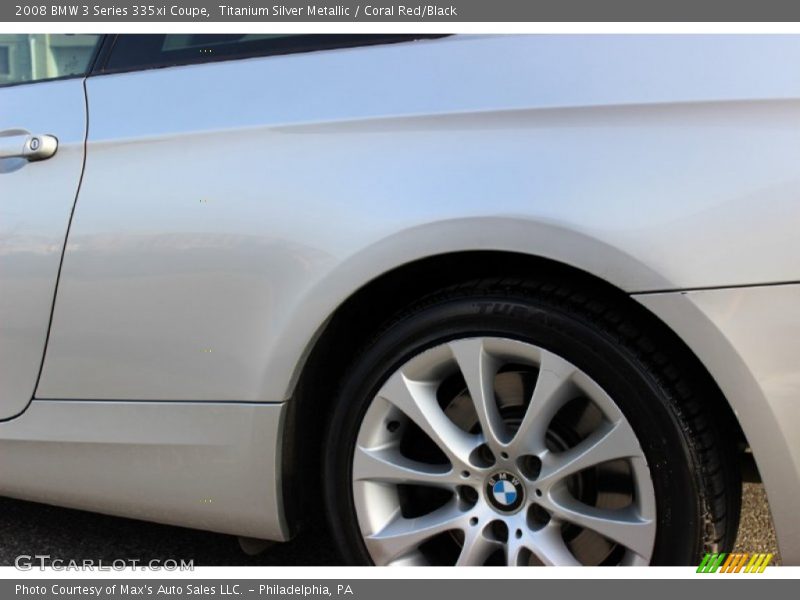 Titanium Silver Metallic / Coral Red/Black 2008 BMW 3 Series 335xi Coupe