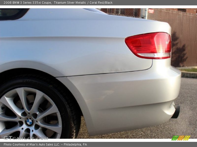 Titanium Silver Metallic / Coral Red/Black 2008 BMW 3 Series 335xi Coupe