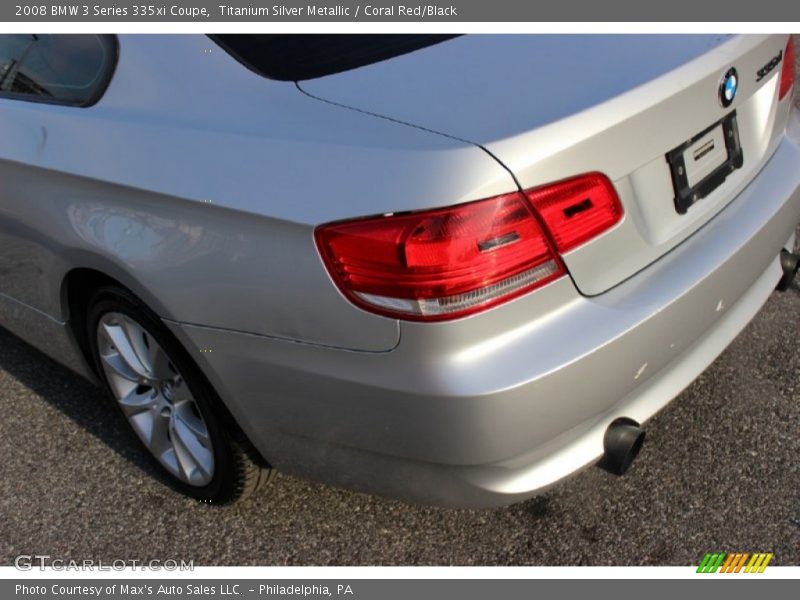 Titanium Silver Metallic / Coral Red/Black 2008 BMW 3 Series 335xi Coupe