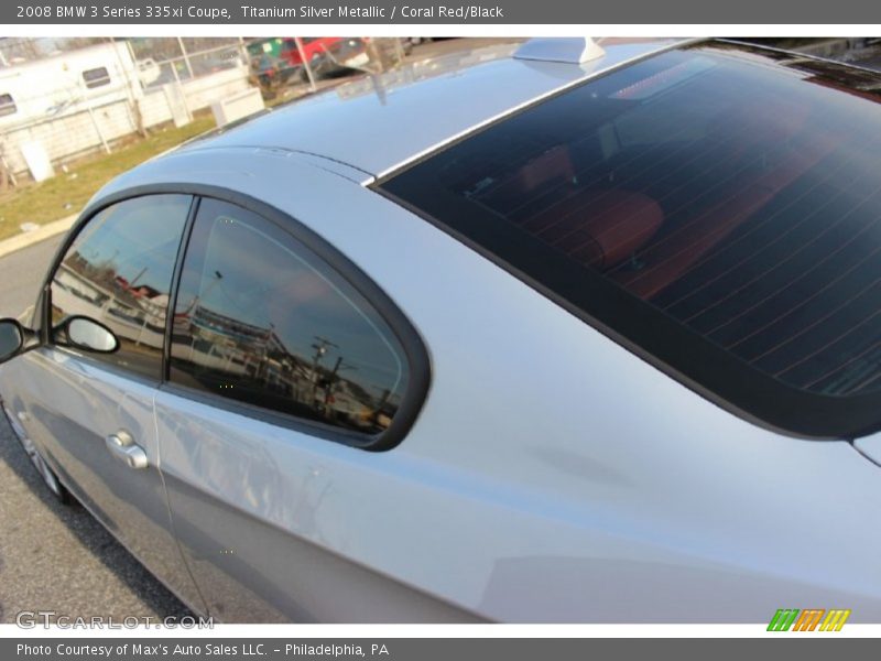 Titanium Silver Metallic / Coral Red/Black 2008 BMW 3 Series 335xi Coupe