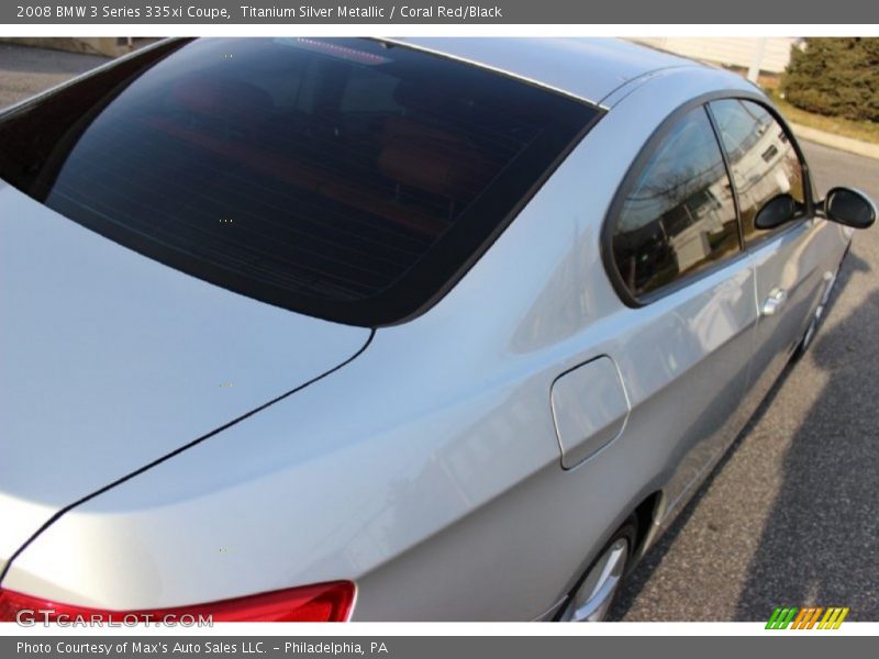 Titanium Silver Metallic / Coral Red/Black 2008 BMW 3 Series 335xi Coupe