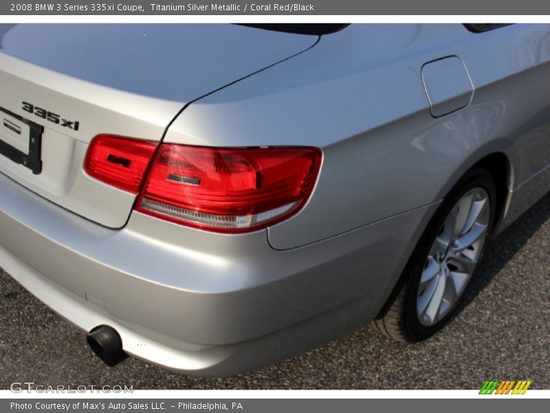 Titanium Silver Metallic / Coral Red/Black 2008 BMW 3 Series 335xi Coupe