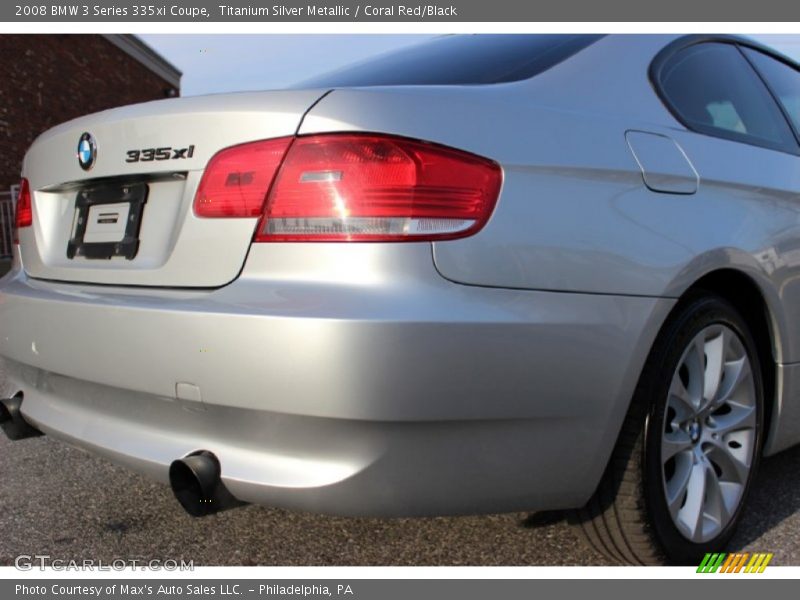 Titanium Silver Metallic / Coral Red/Black 2008 BMW 3 Series 335xi Coupe
