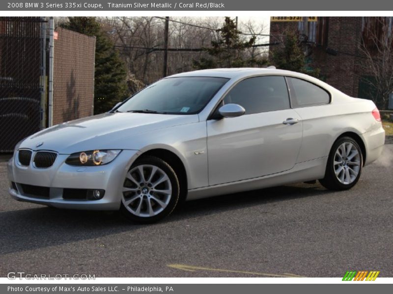 Titanium Silver Metallic / Coral Red/Black 2008 BMW 3 Series 335xi Coupe