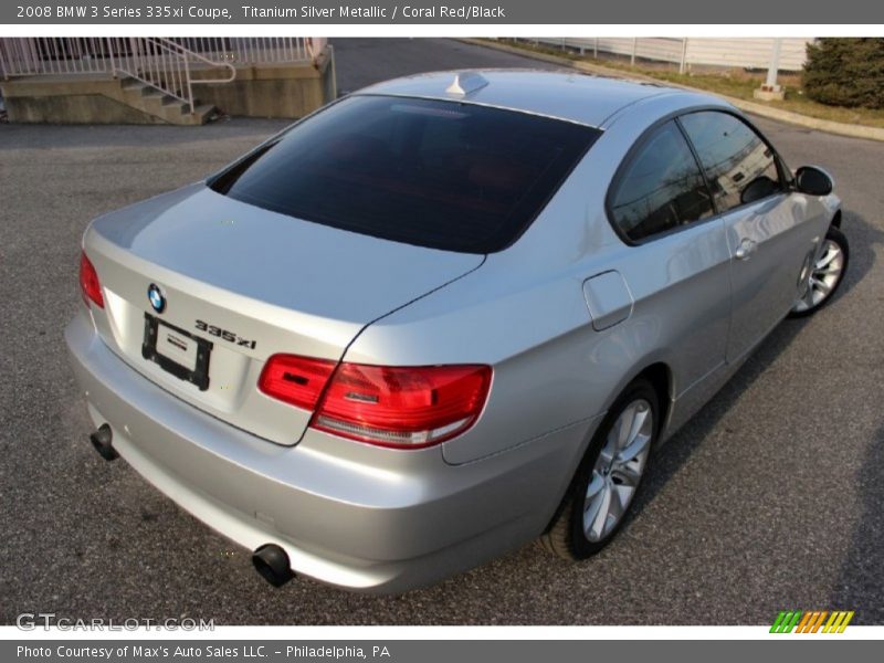Titanium Silver Metallic / Coral Red/Black 2008 BMW 3 Series 335xi Coupe