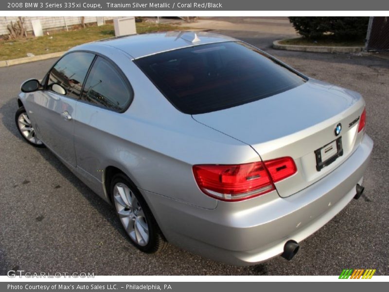 Titanium Silver Metallic / Coral Red/Black 2008 BMW 3 Series 335xi Coupe