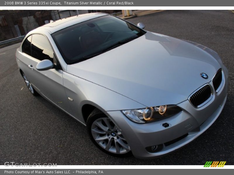 Titanium Silver Metallic / Coral Red/Black 2008 BMW 3 Series 335xi Coupe