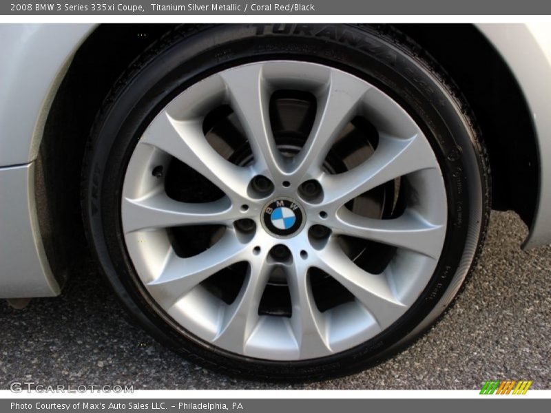 Titanium Silver Metallic / Coral Red/Black 2008 BMW 3 Series 335xi Coupe