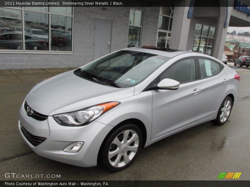 Shimmering Silver Metallic / Black 2011 Hyundai Elantra Limited