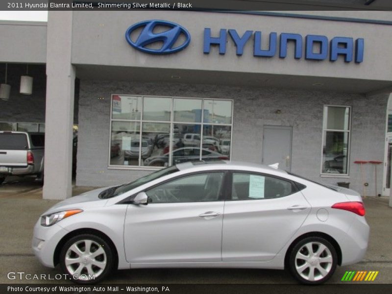 Shimmering Silver Metallic / Black 2011 Hyundai Elantra Limited