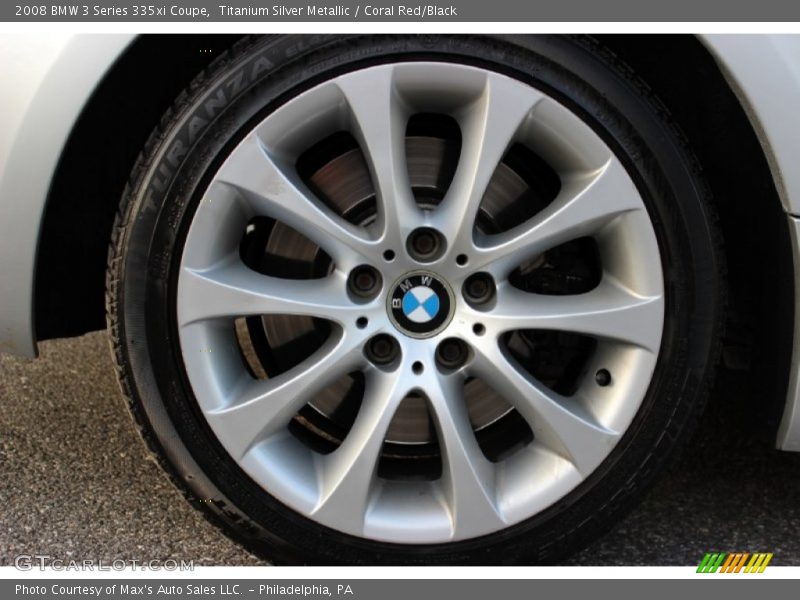 Titanium Silver Metallic / Coral Red/Black 2008 BMW 3 Series 335xi Coupe