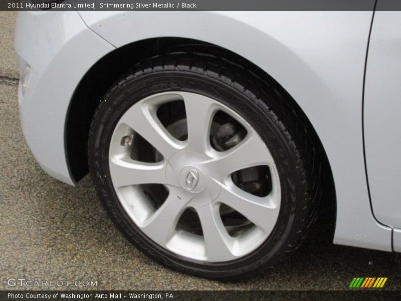 Shimmering Silver Metallic / Black 2011 Hyundai Elantra Limited