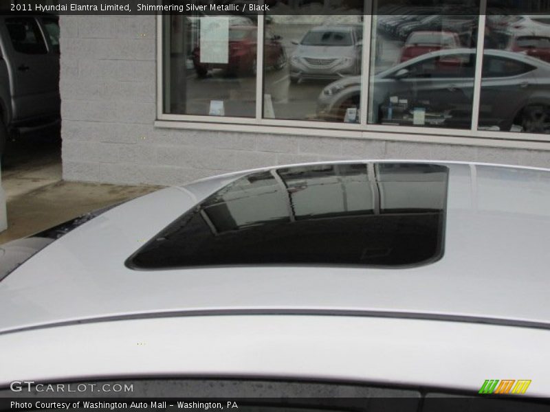 Shimmering Silver Metallic / Black 2011 Hyundai Elantra Limited