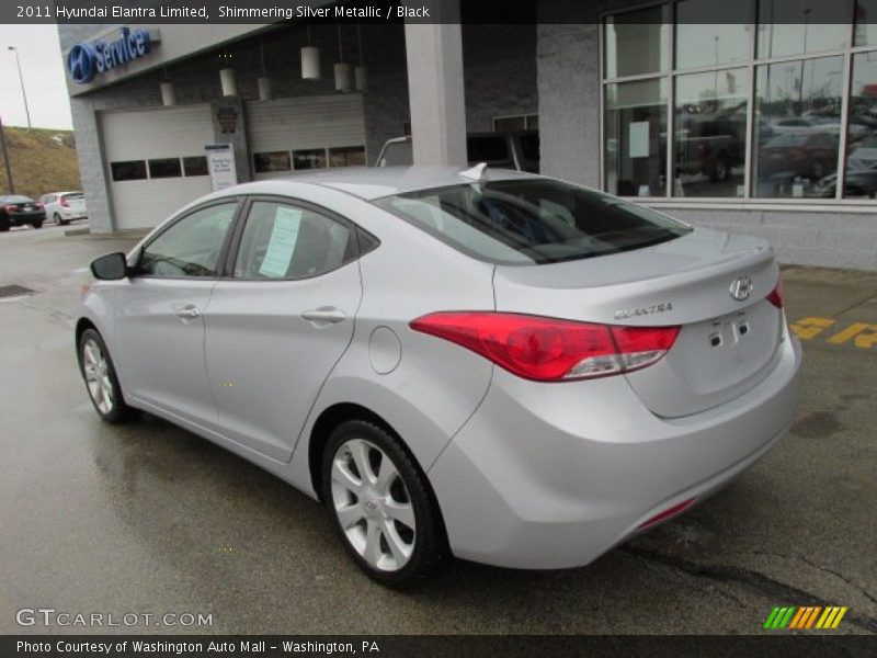 Shimmering Silver Metallic / Black 2011 Hyundai Elantra Limited