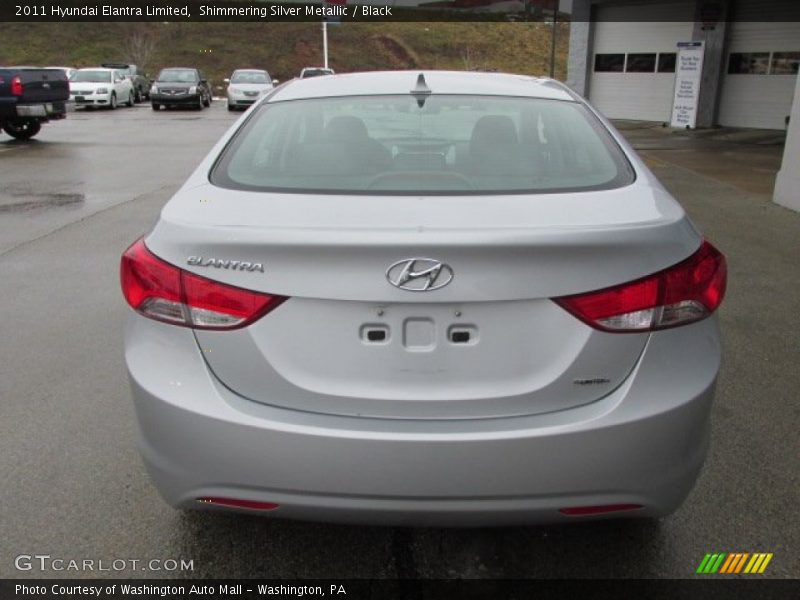Shimmering Silver Metallic / Black 2011 Hyundai Elantra Limited
