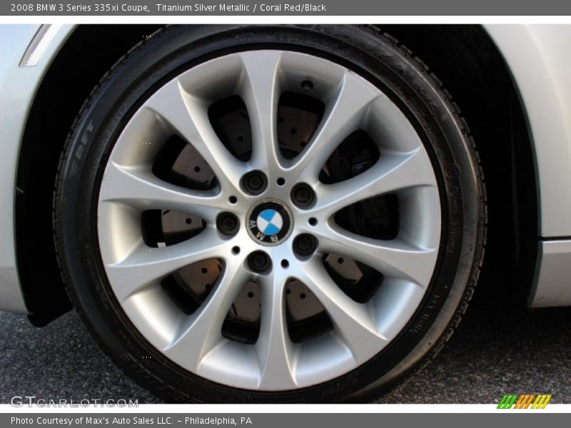 Titanium Silver Metallic / Coral Red/Black 2008 BMW 3 Series 335xi Coupe