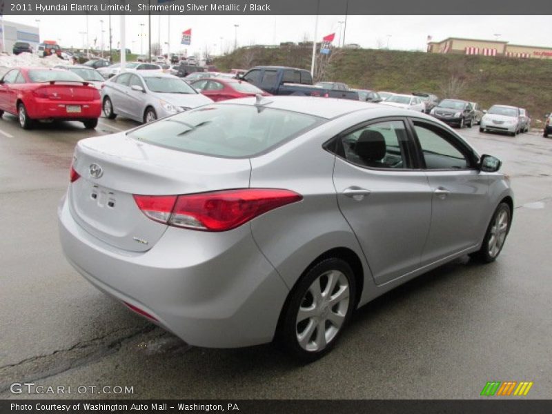 Shimmering Silver Metallic / Black 2011 Hyundai Elantra Limited