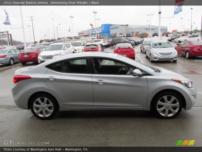 Shimmering Silver Metallic / Black 2011 Hyundai Elantra Limited