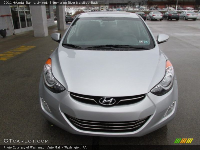 Shimmering Silver Metallic / Black 2011 Hyundai Elantra Limited
