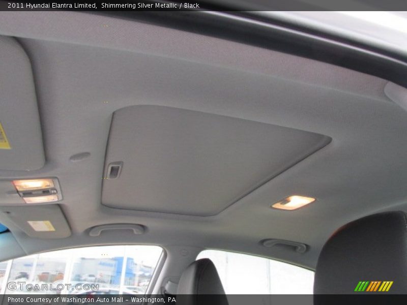 Shimmering Silver Metallic / Black 2011 Hyundai Elantra Limited