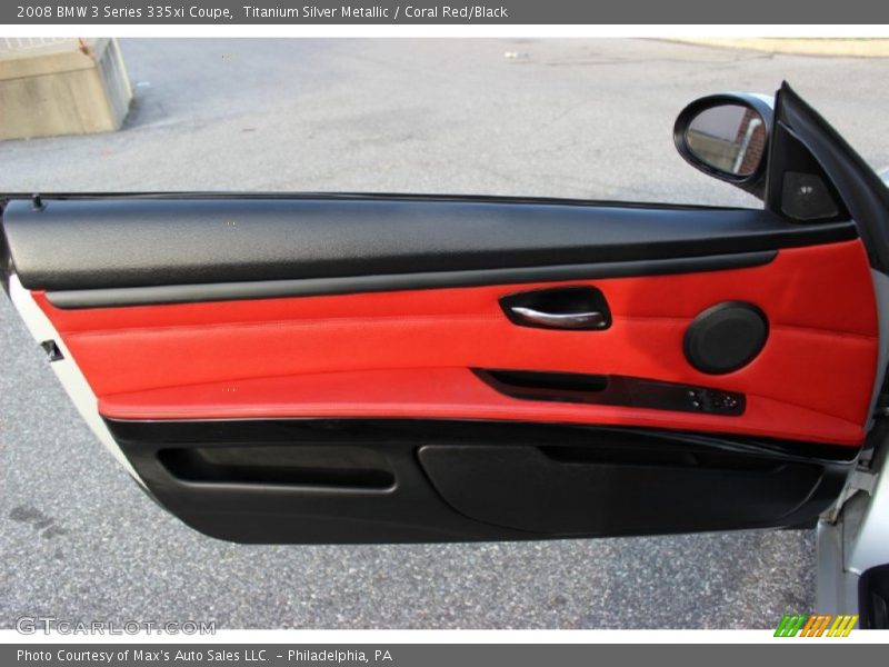 Titanium Silver Metallic / Coral Red/Black 2008 BMW 3 Series 335xi Coupe