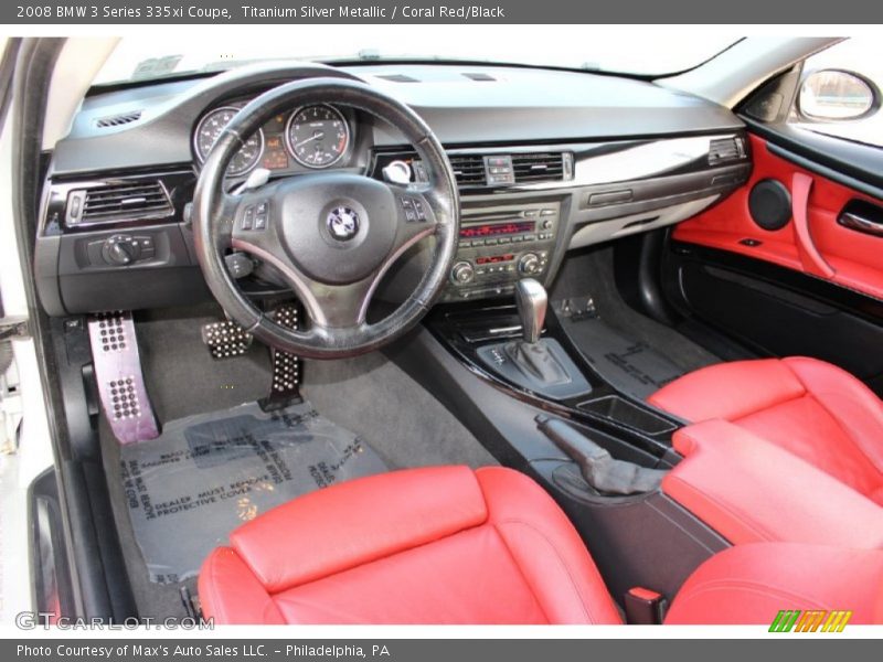 Titanium Silver Metallic / Coral Red/Black 2008 BMW 3 Series 335xi Coupe