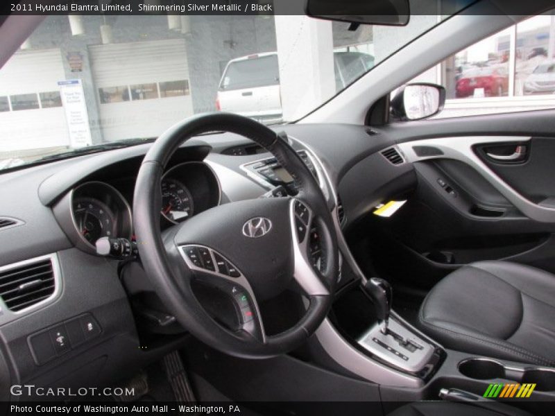Shimmering Silver Metallic / Black 2011 Hyundai Elantra Limited