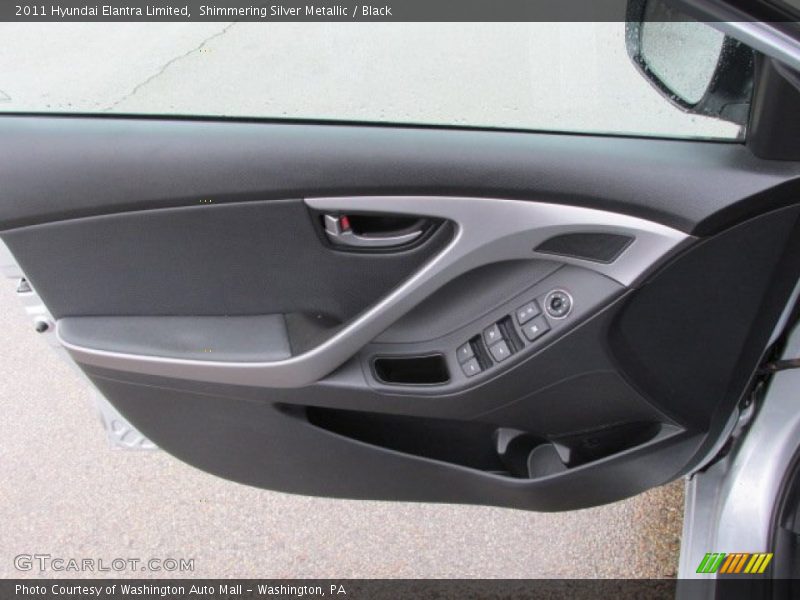 Shimmering Silver Metallic / Black 2011 Hyundai Elantra Limited